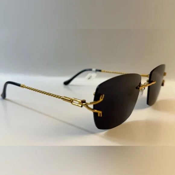 Bal Harbour Rimless Drill Mount 24KT Gold - Vintage Frames  display picture 3